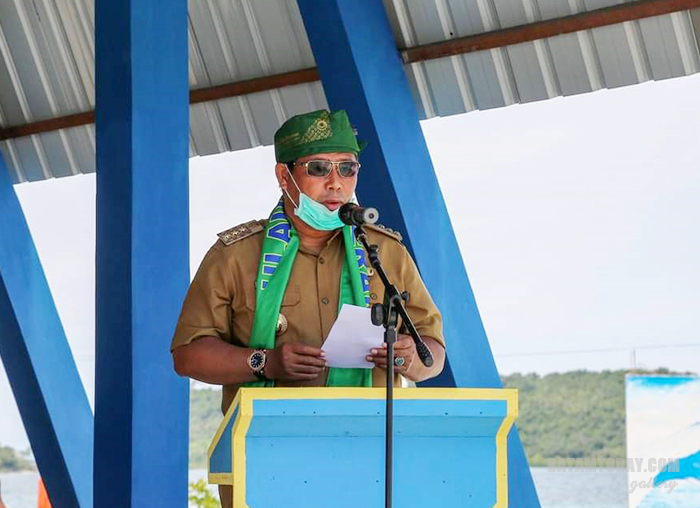 Bupati Kepulauan Anambas, Abdul Haris saat menyampaikan kata sambutan